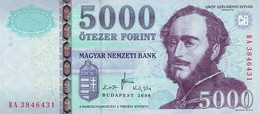 HUNGARY 5000 FORINT 2008 P 199a AUNC SC- NUEVO- - Hongrie
