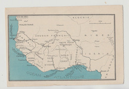 CPA-carte De L'AOF Afrique Occidentale Française Carte Vierge Non Circulée TBE - Non Classés