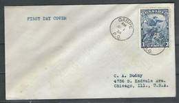 CANADA 1934 N° 170 Obl. S/lettre FDC - ....-1951