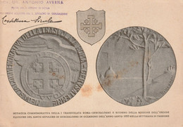 CARTOLINA - Medaglia Commemorativa Della I Transvolata ROMA - GERUSALEMME - Münzen (Abb.)