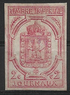 France. Timbres Pour Journaux N°3* Cote 1550€. - Zeitungsmarken (Streifbänder)