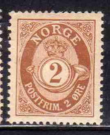 NORWAY NORGE NORVEGIA NORVEGE 1882 1893 1890 POST HORN AND CROWN 2o MLH - Neufs