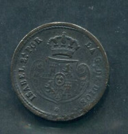 1853.ESPAÑA.MONEDA.DECIMA DE REAL DE COBRE.ISABEL II.CECA SEGOVIA.MBC - Provincial Currencies