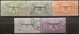 LP3844/1831 - 1925 - COLONIES FRANÇAISES - NOUVELLES HEBRIDES - TIMBRES TAXE - SERIE COMPLETE - N°6 à 10 ☉ - Impuestos