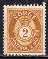 NORWAY NORGE NORVEGIA NORVEGE 1882 1893 1890 POST HORN AND CROWN 2o MNH - Ongebruikt