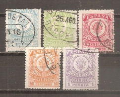 España/Spain-(usado) - Edifil  Giro Postal 1-5 - Yvert  Timbres Pour Mandats 1-5 (o) - Mandate