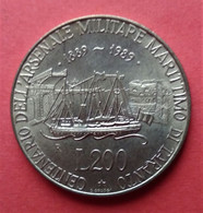 - ITALIE - 200 Lires - 1989 - Centenaire De L'arsenal Militaire Maritime De Tarente - - Gedenkmünzen