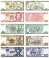 CUBA 1 3 5 10 20 Pesos  P 128 127 116 117 122 UNC - Cuba