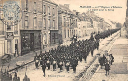 Mamers      72          Militaria.  Fanfare Du 115 ème  D'Infanterie.  Départ Pour La Revue - Décollée-  (voir Scan) - Mamers