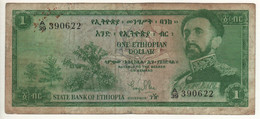 ETHIOPIA  1  Ethiopian Dollar   P18a  ( ND 1961 )    ( Emperor Haile Selassie I, Coffee Bushes + Arms At Back ) - Ethiopië