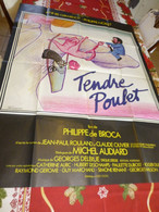 Tendre Poulet, Noiret, Girardot, Affiche Originale Du Film Signée Ferracci 120 X 160 ; F08 - Afiches