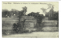 Congo Belge    Habitation En Briques En Construction (Manyema) - Congo Belga