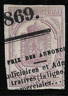 France. Timbres Pour Journaux N°1 Oblitéré Cote 85€. - Periódicos