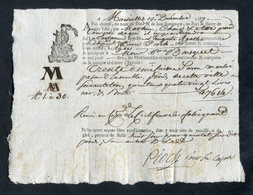 Connaissement XVIIIe - Lettre De Voiture Ou De Roulage 1787 Marseille Pour Agde (Hérault) - Bill Of Lading - ... - 1799