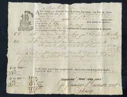 Connaissement XVIIIe - Lettre De Voiture Ou De Roulage 1793 Marseille Pour Agde (Hérault) - Bill Of Lading - ... - 1799