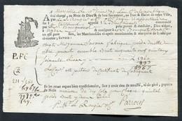 Connaissement XVIIIe - Lettre De Voiture Ou De Roulage An 2ème 1793 Marseille Pour Agde (Hérault) - Bill Of Lading - ... - 1799