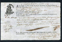 Connaissement XVIIIe - Lettre De Voiture Ou De Roulage 1793 Marseille Pour Agde (Hérault) - Bill Of Lading - ... - 1799