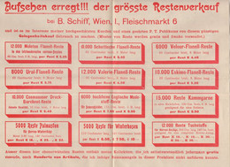 1910? AUSTRIA,VIENNA,B. SCHIFF,TEXTILES SHOP ADVERTISEMENT - Austria
