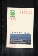 Japan 1998 Olympic Games Nagano - Olympic Hall Interesting Postcard - Hiver 1998: Nagano