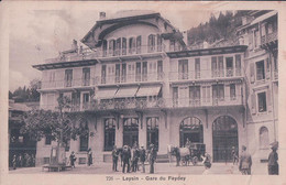 Leysin VD, Gare Du Feydey Animée, Aattelage De 2 Chevaux (726) - Fey