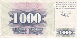 Bosnia 1.000 Dinara, P-15 (1992) - Bosnia Erzegovina