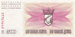 Bosnia, 500 Dinara, P-14 (1992) - Bosnia Erzegovina