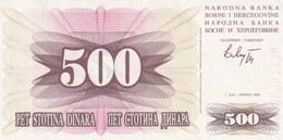 Bosnia, 500 Dinara, P-14 (1992) - Bosnia Erzegovina