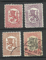 FINNLAND FINLAND 1918 = 4 Values From Set Michel 95 - 102 O - Used Stamps