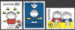 Japan 1998 - Mi 2577/79 - YT 2463/65 ( Cartoon Characters Of Dick Bruna  ) - Usados