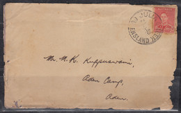 Australia To Aden Camp Used Cover 1939, (cond., Tear From 2 Sides) - Brieven En Documenten