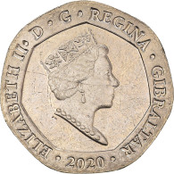 Monnaie, Gibraltar, Dauphin., 20 Pence, 2020, SPL, Cupronickel, KM:New - Gibilterra