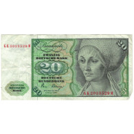 Billet, République Fédérale Allemande, 20 Deutsche Mark, 1980, 1980-01-02 - 20 DM