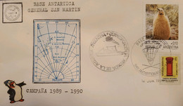 A) 1990, ARGENTINA, GENERAL SAN MARTIN ANTARCTIC BASE, AVE, CIRCULATED INTERNALLY, XF - Covers & Documents