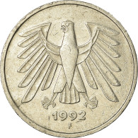 Monnaie, République Fédérale Allemande, 5 Mark, 1992, Stuttgart, TTB - 5 Marcos