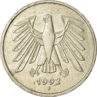 Monnaie, République Fédérale Allemande, 5 Mark, 1992, Stuttgart, TTB - 5 Mark