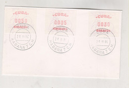 CUBA 1984 HAVANA HABANA ATM Stamps Used On Cover - Briefe U. Dokumente