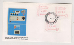 CUBA 1984  ATM Stamp Used On Cover ESSEN GERMANY Stamp Show - Covers & Documents