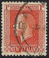NEW ZEALAND 1915 KGV 1/- Vermillion SG430c FU - Gebruikt