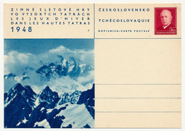 TCHECOSLOVAQUIE - Carte Postale (entier Postal) - TATRACH 1948 - Postkaarten