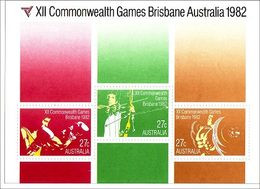 ⭕1982 - Australia Brisbane COMMONWEALTH GAMES - Souvenir Sheet MNH⭕ - Blokken & Velletjes