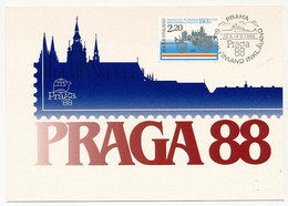 FINLANDE - Carte Souvenir - PRAGA 88 - Cachet Commémoratif De Prague - Briefe U. Dokumente