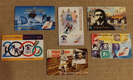 LOT 6 Télécartes Jeux Olympiques Paavo Nurmi Amsterdam 1928, Pierre De Coubertin Mercurycard 1£, Villes Candidates - Giochi Olimpici