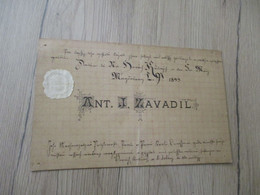 Manuscrit 1899 Thèque Ou Hongrois Avec Sceau Ant. J. Zavadil - Manuskripte