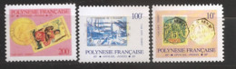 Polynésie 1993 N° Services 20a + 24a + 25a ** Timbre Sur Timbre, Cachets, Océanie, Militaire, Cale De Halage Port Bateau - Neufs