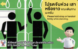 Thailand BTS Card  Ticket  Comic People - Eisenbahnen