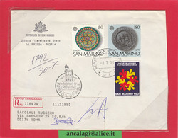 SAN MARINO 1976 - St.Post.059 - Busta FDC Raccomandata, 2v. Serie "EUROPA UNITA, ARTIGIANATO" - Vedi Descrizione - - Covers & Documents