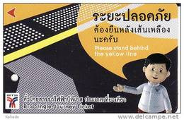 Thailand BTS Card  Ticket  Comic People  Red  Arrow - Eisenbahnen