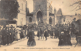 Mamers      72        Congrès Jeunesse Catholique  1910. Sortie De Messe       (voir Scan) - Mamers