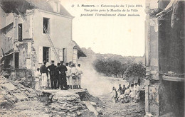 Mamers      72       Catastrophe  Juin 1904: Moulin De La Ville  Ecroulement    N° 2   (voir Scan) - Mamers