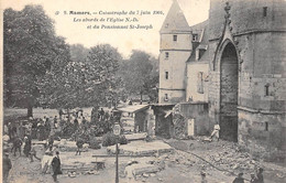 Mamers      72       Catastrophe  Juin 1904: Les Abords De L'église     N° 9   (voir Scan) - Mamers